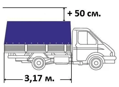 Тент на ГАЗель 3302 нового образца увеличенная в высоту +50 см.